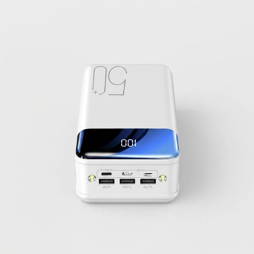 High-Capacity Power Bank with Built-In LED Lights