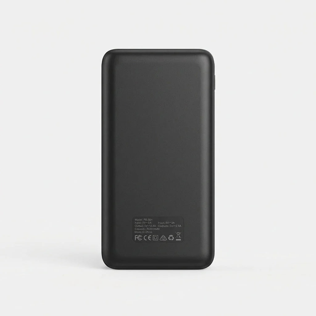 High-Capacity Power Bank with Built-In LED Lights