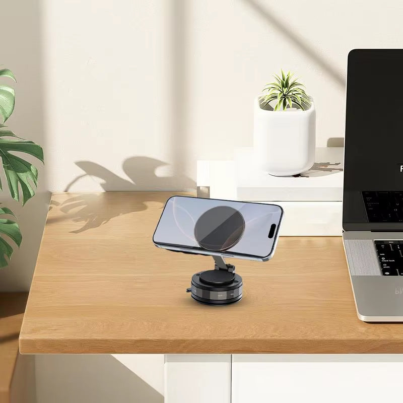 Car Suction Magnetic Phone Mount Suction Cup Dashboard Magnetic Phone Mount Home Road-Trip Use Smartphones Support Automotive
