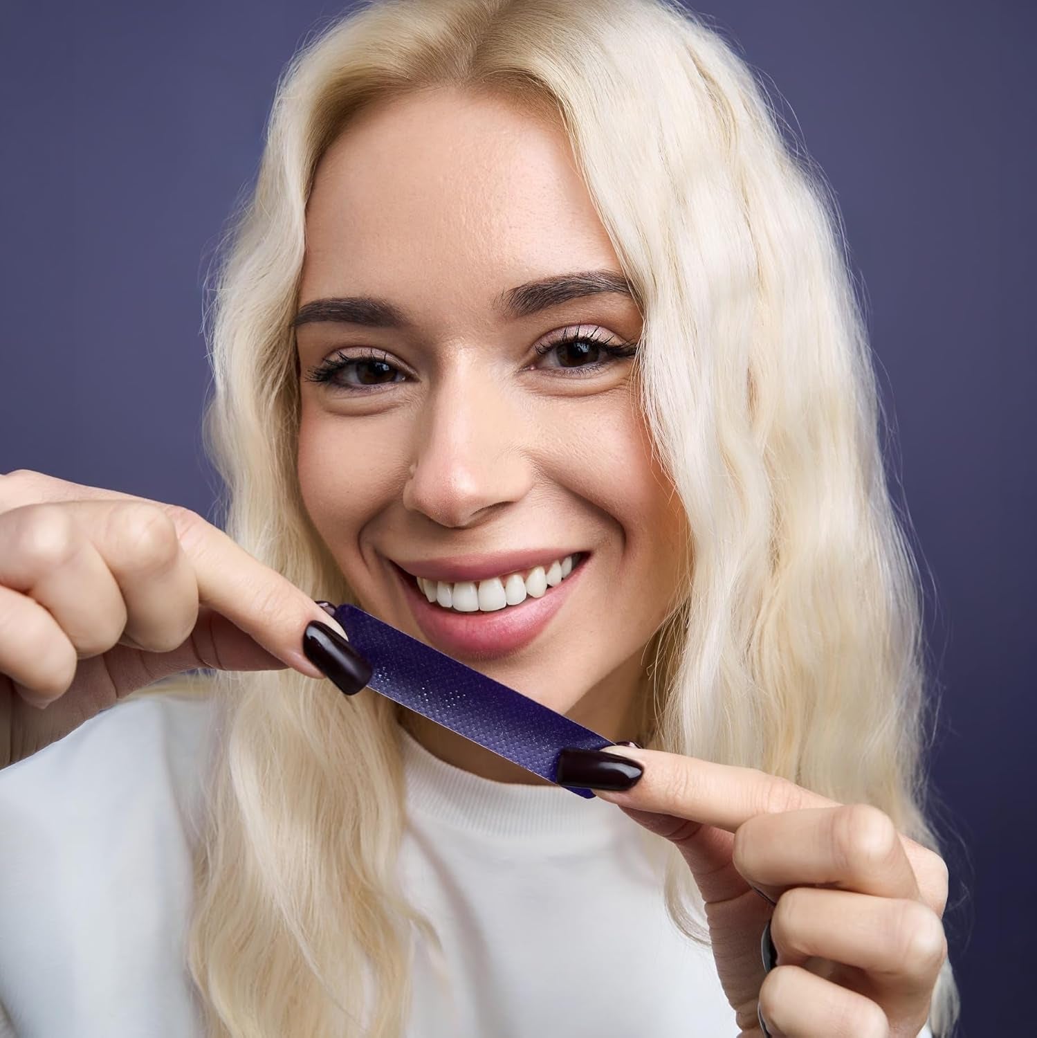 Purple Teeth Whitening Strips 21 Treatments - Safe for Enamel - Non Sensitive Teeth Whitening - Whitening without Any Harm - Pack of 42 Strips