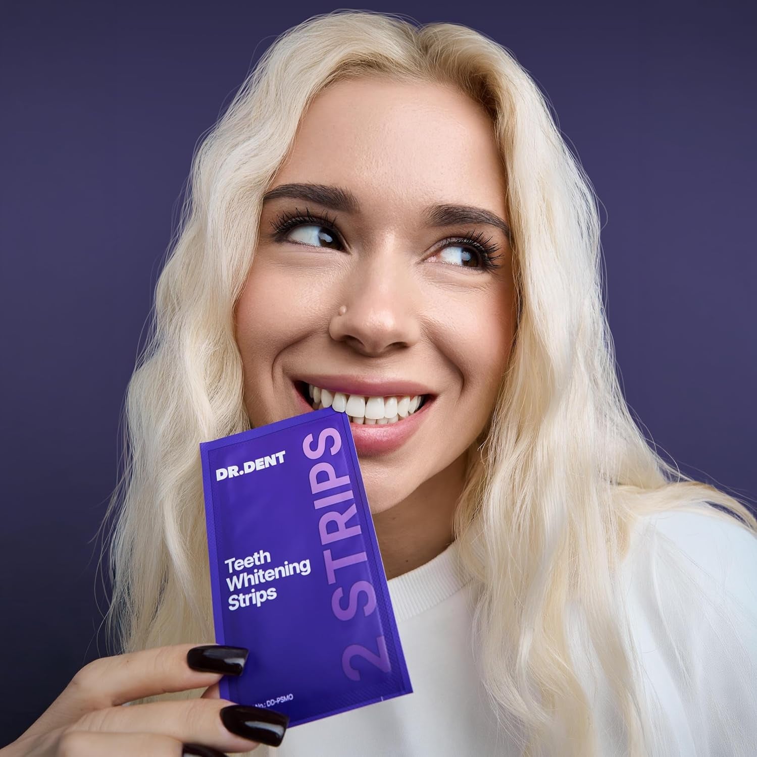 Purple Teeth Whitening Strips 21 Treatments - Safe for Enamel - Non Sensitive Teeth Whitening - Whitening without Any Harm - Pack of 42 Strips