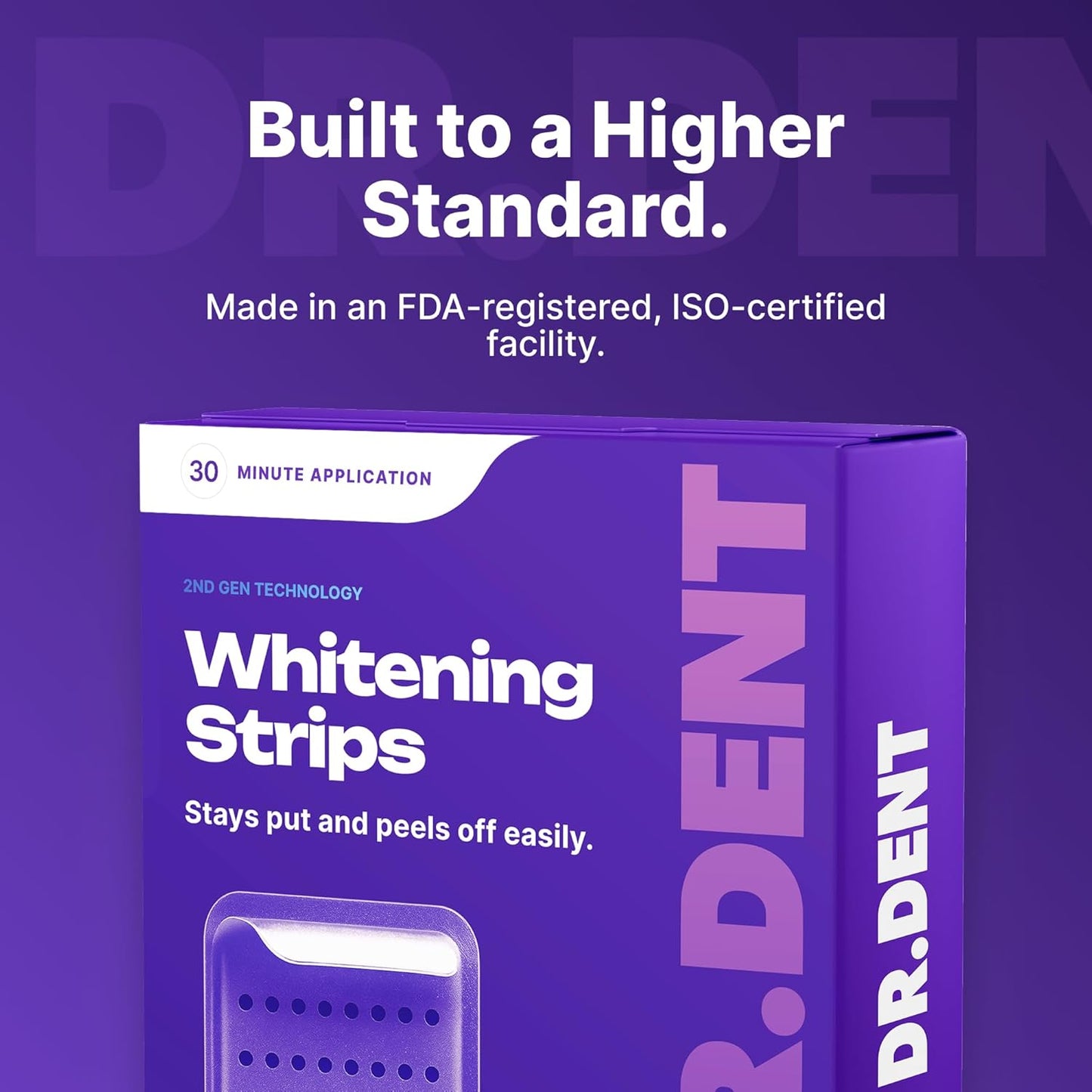 Purple Teeth Whitening Strips 21 Treatments - Safe for Enamel - Non Sensitive Teeth Whitening - Whitening without Any Harm - Pack of 42 Strips