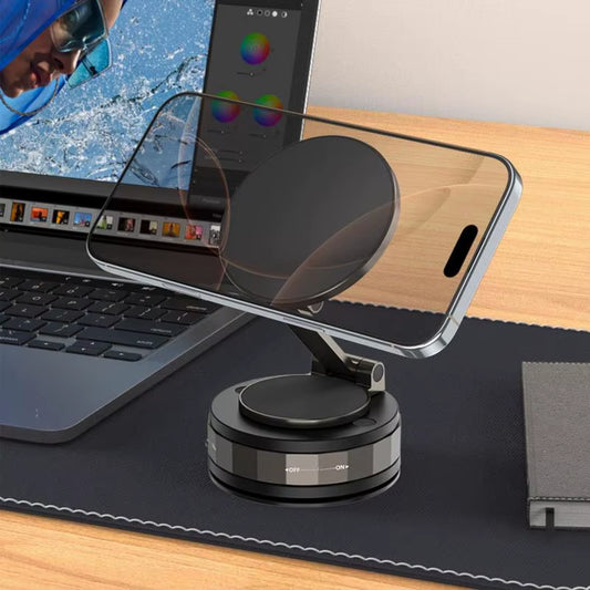 Car Suction Magnetic Phone Mount Suction Cup Dashboard Magnetic Phone Mount Home Road-Trip Use Smartphones Support Automotive