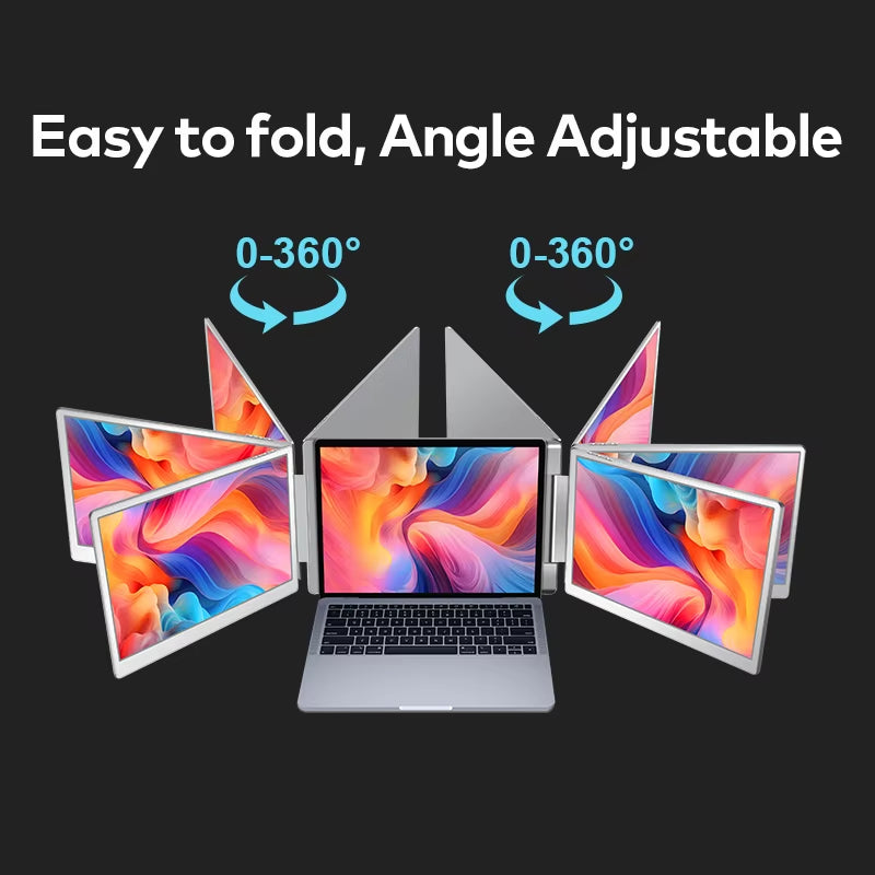 14 Inch Portable Screen Monitor 1200P IPS 360° Rotation USB-C Plug Play Mobile Office Ultra-Thin Monitor Extension for Notebooks