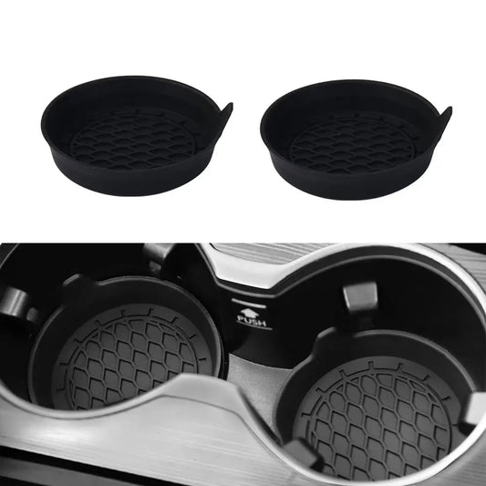 2/4Pcs Car Cup Holder Coaster Silicone Cup Holder Insert Universal Non-Slip Cup Holders Car Accessories Interior Silent Cup Pad