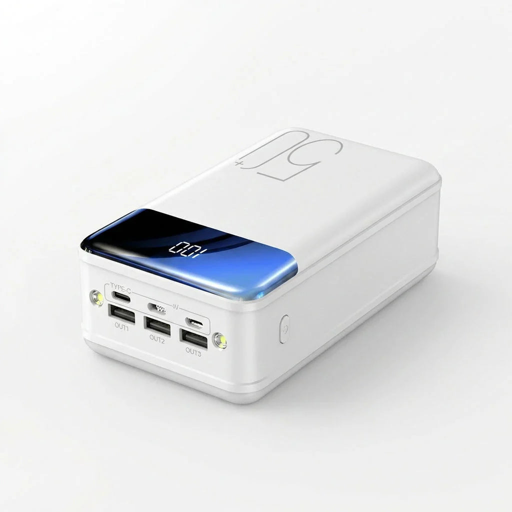 High-Capacity Power Bank with Built-In LED Lights