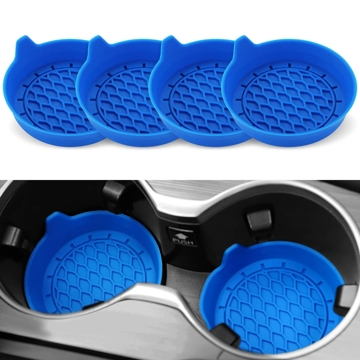 2/4Pcs Car Cup Holder Coaster Silicone Cup Holder Insert Universal Non-Slip Cup Holders Car Accessories Interior Silent Cup Pad