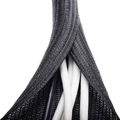 1M 3M 5M Braided Cable Sleeve Pet Nylon Wrapping Case Cover for Desk PC TV Wire Protector Cable Management Wrap